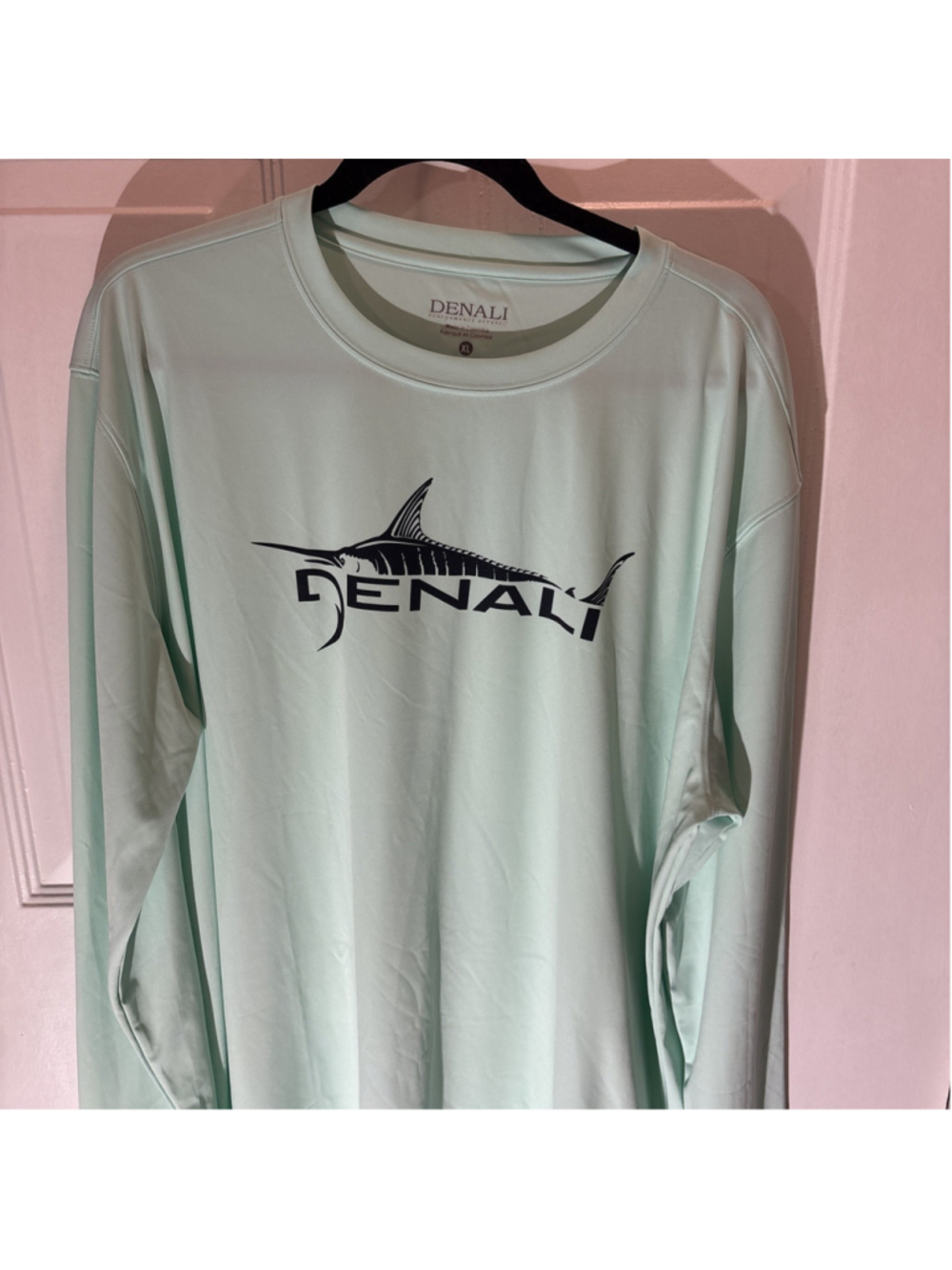 Denali Performance Men’s XL Long SL Mint Grn Graphic Shirt Marlin NWT 1145
